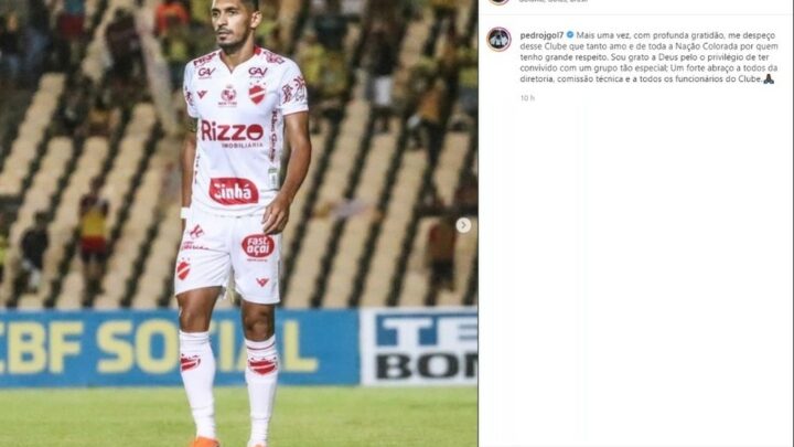 Artilheiro do Vila Nova, atacante Pedro Júnior se despede do clube