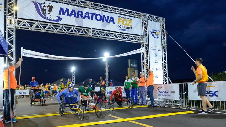 Maratona Internacional de Foz do Iguaçu Sesc PR inventiva atletismo paralímpico