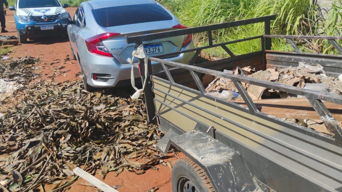 GCM de Aparecida flagra descarte irregular de entulho no Buriti Sereno