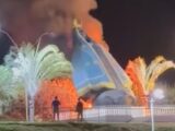 Incêndio destrói imagem de Nossa Senhora Aparecida em Nerópolis e polícia apura possível ação criminosa